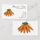 Vintages Essen, Haufen Bio Karotten Gemüse Visitenkarte (Vorne/Hinten)