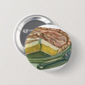 Vintages Essen, Lemon Meringue Pie Dessert Button (Vorne & Hinten)