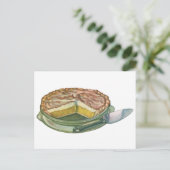 Vintages Essen, Lemon Meringue Pie Dessert Postkarte (Stehend Vorderseite)