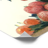 Vintages Essen, Obst in einer Schüssel Poster (Ecke)