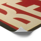 Vintages Essen Obst sein gesundes WPA-Poster Poster (Ecke)