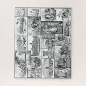 VINTAGES ETCHING/ENGRAVINGS ILLUSTRATION Puzzle (Vertikal)