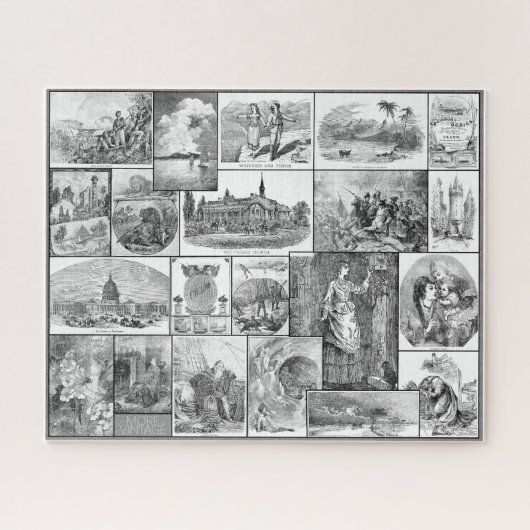 VINTAGES ETCHING/ENGRAVINGS ILLUSTRATION Puzzle (Horizontal)