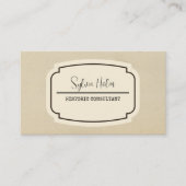 Vintages Etikett Alte Papiertextur Persönlich Visitenkarte (Vorderseite)