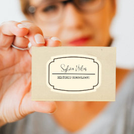 Vintages Etikett Alte Papiertextur Persönlich Visitenkarte