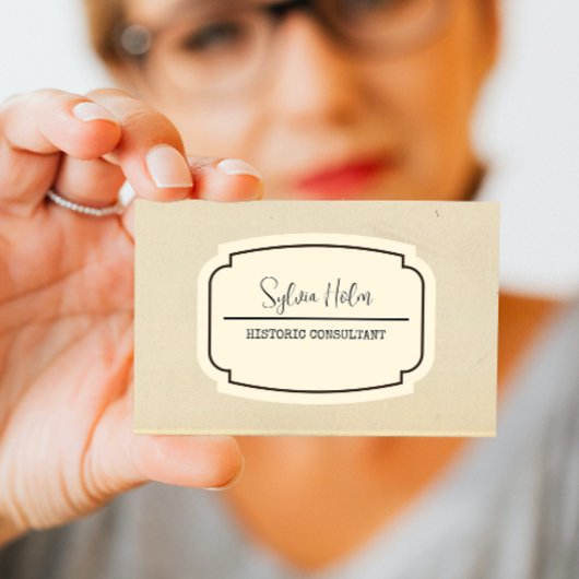 Vintages Etikett Alte Papiertextur Persönlich Visitenkarte