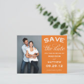 VINTAGES ETIKETT | Ankündigung Datum freihalten (Stehend Vorderseite)