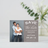 VINTAGES ETIKETT | Ankündigung Datum freihalten (Stehend Vorderseite)