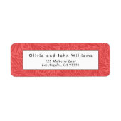 Vintages Etikett der botanischen Rücksendeadresse  (Vorne)