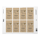 Vintages Etikett für Bettwäsche Bienenschrift (Vorne)