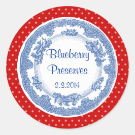 Vintages Etikett für die Dosierung der Dose Runder Aufkleber