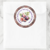 Vintages Etikett für Feigenstau Runder Aufkleber (Tasche)