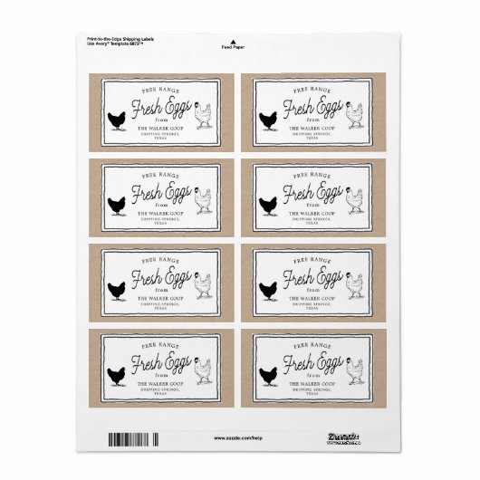 Vintages Etikett für Feldeier (Vorne)