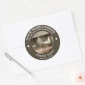 Vintages Etikett für frische Eier Runder Aufkleber (Umschlag)