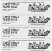 Vintages Etikett für große Eierkarton (Vorderseite)