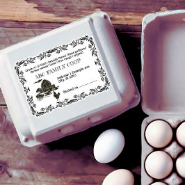 Vintages Etikett für große Eierkarton