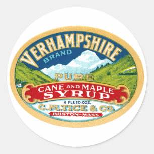 Vintages Etikett für Vernhampshire Cane und Ahorns Runder Aufkleber