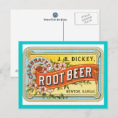 Vintages Etikett Postkarte (Vorne/Hinten)