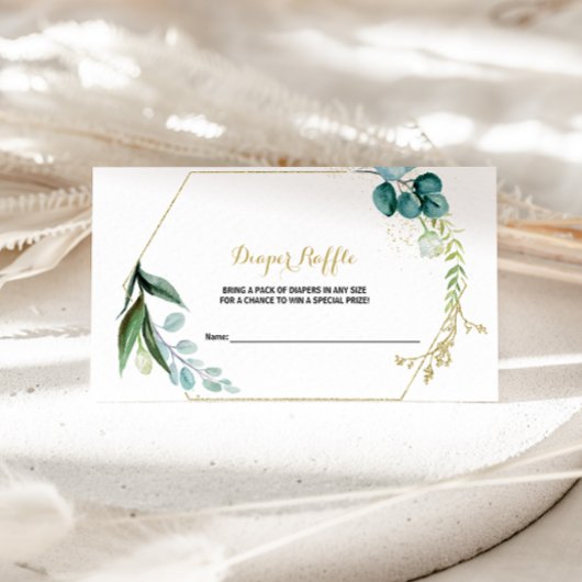 Vintages Eukalyptus-Windeln Begleitkarte