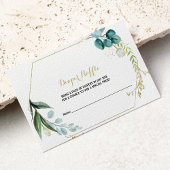 Vintages Eukalyptus-Windeln Begleitkarte