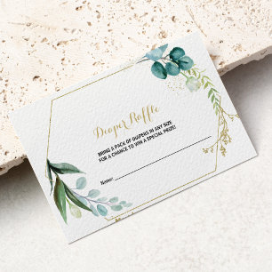 Vintages Eukalyptus-Windeln Begleitkarte