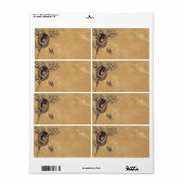 Vintages Eule-Avery-Label (Vorne)