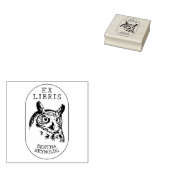 Vintages Eule, einfaches Ex Libris Buch Gummistempel (Stempel)