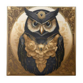 Vintages Eule Fliese (Vorderseite)