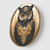 Vintages Eule Große Wanduhr (Winkel)