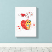 Vintages Eule Leinwanddruck (Insitu (Holzboden))