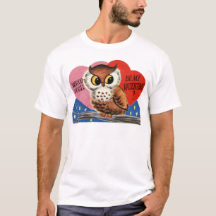 Vintages Eule Valentine T-Shirt