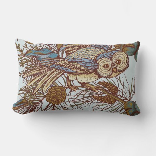 Vintages Eulenente Lendenkissen (Vorderseite)