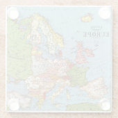 Vintages Europa - 20. Jahrhundert - Allgemeine Kar Glasuntersetzer (Rückseite)