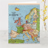 Vintages Europa 20. Jahrhundert - Allgemeine Karte (Gelbe Blume)