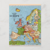 Vintages Europa 20. Jahrhundert - Allgemeine Karte (Vorderseite)