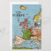 Vintages Europa 20. Jahrhundert - Allgemeine Karte (Vorne/Hinten)