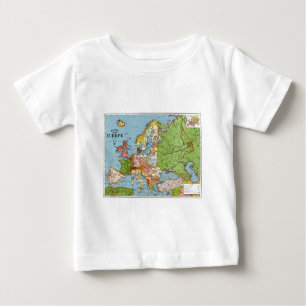 Vintages Europa 20. Jahrhundert - Allgemeine Karte Baby T-shirt
