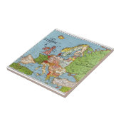 Vintages Europa 20. Jahrhundert - Allgemeine Karte Fliese (Seite)