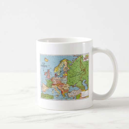 Vintages Europa 20. Jahrhundert - Allgemeine Karte Kaffeetasse (Rechts)