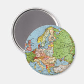 Vintages Europa 20. Jahrhundert - Allgemeine Karte Magnet (Vorderseite/Rückseite)