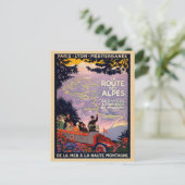 Vintages Europa Alpen Tourismus Reisen Postkarte (Stehend Vorderseite)