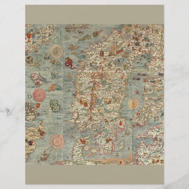 Vintages Europa - alte Kartografie - Geografie (Vorderseite)