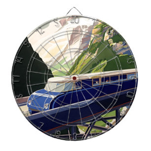 Vintages Europa Bahnreisen Dartscheibe