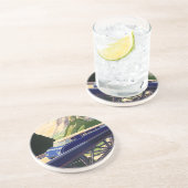 Vintages Europa Bahnreisen Getränkeuntersetzer (Seite)