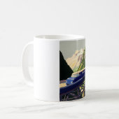 Vintages Europa Bahnreisen Kaffeetasse (Vorderseite Links)