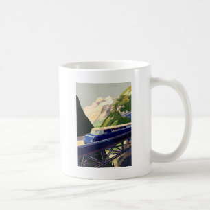 Vintages Europa Bahnreisen Kaffeetasse