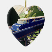 Vintages Europa Bahnreisen Keramikornament (Rechts)