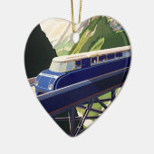 Vintages Europa Bahnreisen Keramikornament (Links)