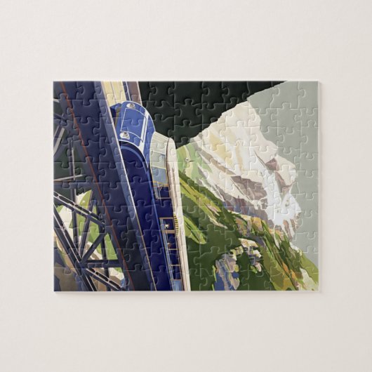 Vintages Europa Bahnreisen Puzzle (Horizontal)