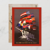 Vintages Europa per Postkarte (Vorne/Hinten)